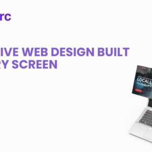Responsive web design showcase by Reamarc Digital Solutions displaying a website optimized for desktop and mobile screens on a laptop